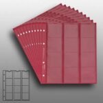 10 numismatic Prophila coin sheets, 12 pockets up to 44 mm diameter