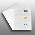 10 small Prophila coin sheets for euro coins with flags cards