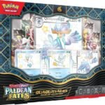 Pokémon TCG: Scarlet & Violet—Paldean Fates Premium Collection – Quaquaval ex (3 Etched Foil Promo Cards, 1 Oversized Card & 8 Boosters)