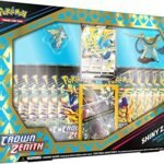 Pokémon TCG: Crown Zenith Premium Figure Collection – Shiny Zacian (1 Foil Promo Card, 1 Sculpted Figure & 11 Booster Packs)