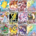 3x VMAX Pokémon Card Bundle incl 1 Secret Rare Rainbow or Black & Gold Card – No Duplicates – Vmax Card Pack + TitanCards® Toploader