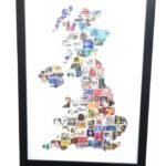 Great Britain stamps collage frame (A3 Frame)