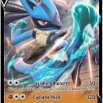 Lucario V 078/189 Ultra Rare Pokemon Card (SWSH Astral Radiance) + 1x TitanCards® Toploader