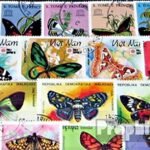 Motives 150 various Butterflies stamps (Stamps for collectors) Butterflies