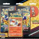 Pokémon TCG: Crown Zenith Pin Collection – Cinderace (1 Foil Promo Card, 1 Collector’s Pin & 3 Booster Packs)