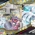 Pokémon TCG: Crown Zenith Special Collection—Unown V & Lugia V (2 Foil Promo Cards, 1 Oversize Card & 5 Booster Packs)