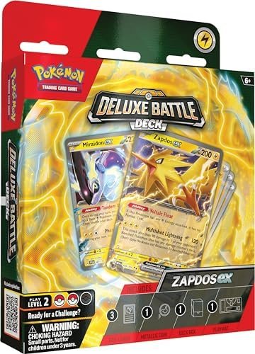 Pokémon TCG: Zapdos ex Deluxe Battle Deck (Ready-to-play 60-card deck & Accessories)