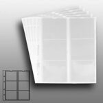 Prophila Collection Coin Organizer Sheets, 5 Pockets up to 64 mm Diameter