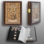 Prophila Stamp Collectors Album with 60 Black Pages Stockbook in Heritage Design