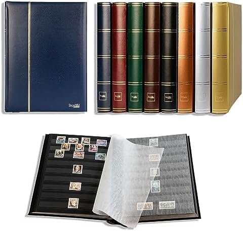 Prophila Stockbook stamp album (new) 60 black pages, blue cover