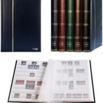 Prophila stockbook stamp album (new) 60 white sides, padded blue cover