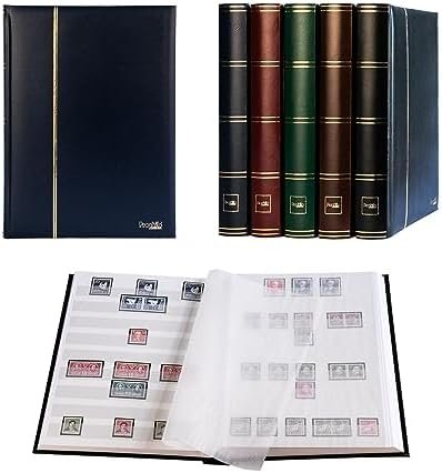 Prophila stockbook stamp album (new) 60 white sides, padded blue cover