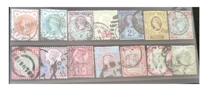 Queen Victoria vintage postage stamps (Set2:QVJubileeIssue)