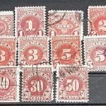 Vintage US Postage Due stamps