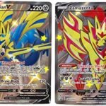 Zacian V & Zamazenta V – Pokemon Black Star Promo Card Lot – SWSH292 & SWSH293 – Shiny Vault Full Art Card