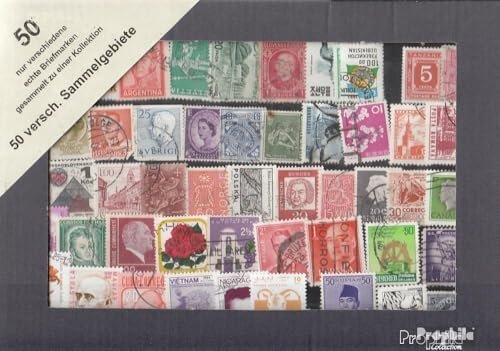 all World 50 various stamps out different collection areas (Stamps for collectors)