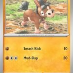 Mudbray 091/162 Common Reverse Holo Pokemon Card (SV Temporal Forces) + 1x TitanCards® Toploader