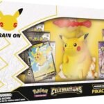 Pokémon | Celebrations Premium Figure Collection – Pikachu VMAX (25th Anniv) | Card Game | Ages 6+ | 2 Players | 10+ Minutes Playing Time