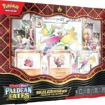 Pokémon TCG: Scarlet & Violet—Paldean Fates Premium Collection – Skeledirge ex (3 Etched Foil Promo Cards, 1 Oversized Card & 8 Boosters)