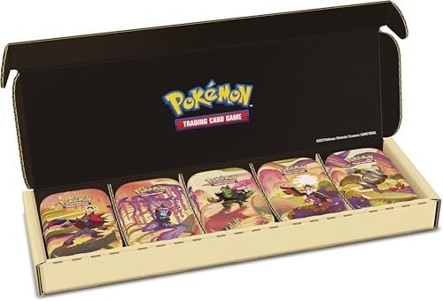 Pokémon TCG: Scarlet & Violet—Shrouded Fable Mini Tin Bundle (5 Mini Tins, Each Including 2 Booster Packs)