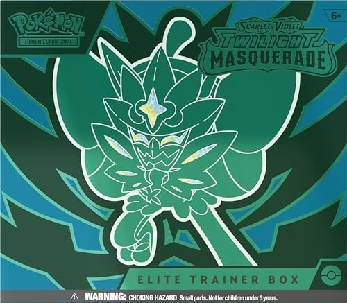 Pokémon TCG: Scarlet & Violet—Twilight Masquerade Elite Trainer Box (1 Full-Art Teal Mask Ogerpon Promo Card, 9 Boosters & Premium Accessories)