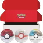 Pokémon TCG: Poké Ball Tin Bundle—Poké Ball, Premier Ball & Moon Ball (9 Pokémon TCG Booster Packs & 7 Sticker Sheets)