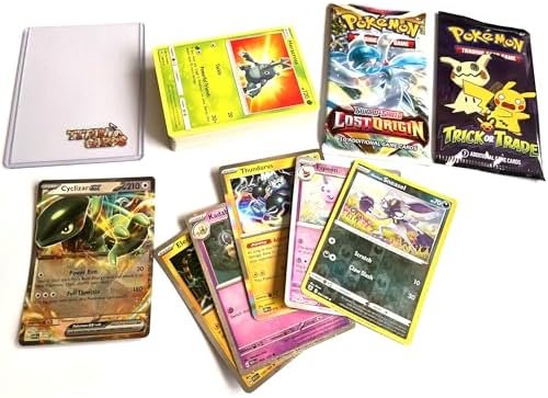 Pokemon 50 Card Bundle – 50 Pokemon Cards incl 1 Guaranteed Ultra Rare, 5 Holo Foil Cards, an official Booster Pack & Mini Bonus Pack + TitanCards® Toploader