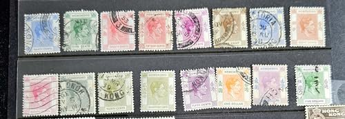 Vintage Hong Kong stamps QV to QEII (KingGeorge6_def)