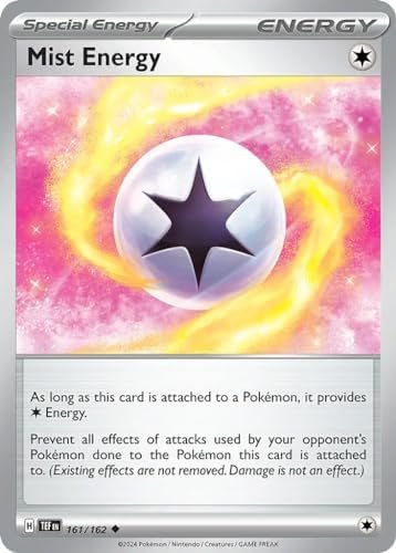 Mist Energy 161/162 Uncommon Pokemon Card (SV Temporal Forces) + 1x TitanCards® Toploader