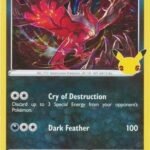 The Pokemon Company International Single Card YVELTAL 019/025 CELEBRATIONS, Multicolored