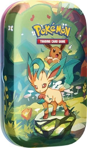 Pokémon TCG: Scarlet & Violet—Prismatic Evolutions Mini Tin – Leafeon (2 Booster Packs & 1 Coin)