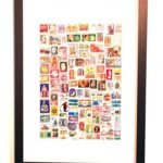 Worldwide Countries Stamp Collection in photo frame (A3)